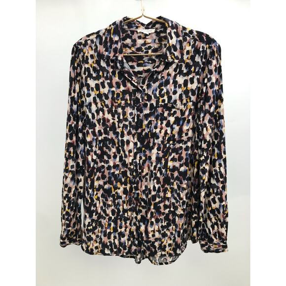 BeachLunchLounge Multicolor Long Sleeve Button Down Shirt Size L - Picture 2 of 10